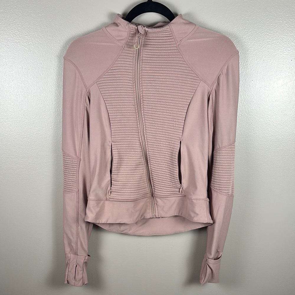 Mondetta Pink Jacket with Ribbed Texture